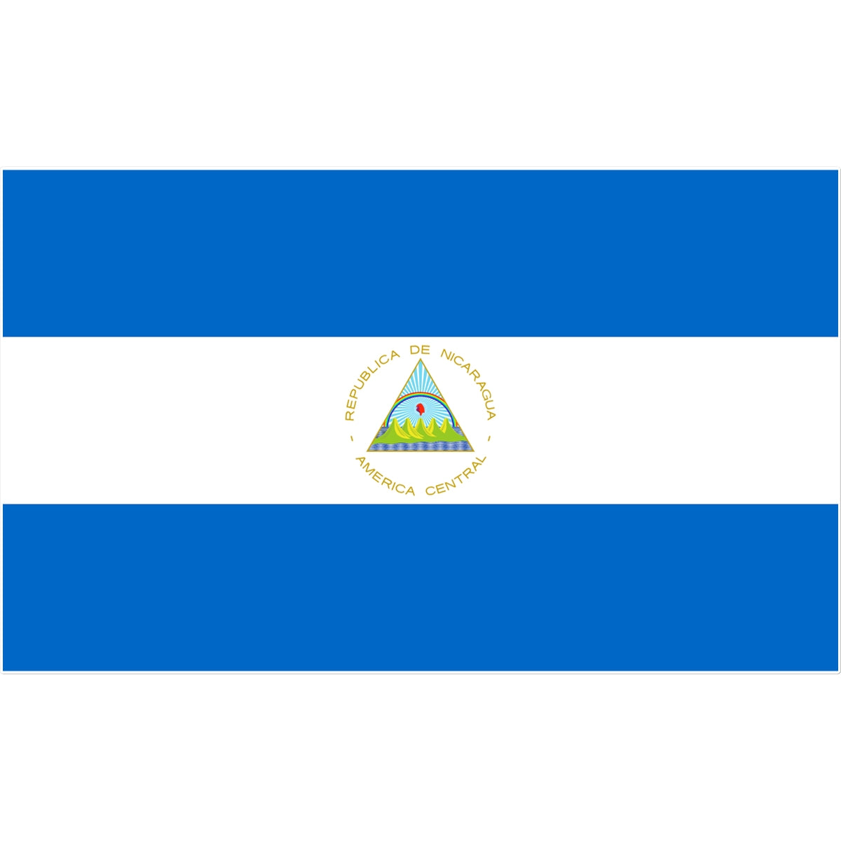 Nicaragua Flag Tattoo (Temporary) Tattoos Prodigi 8"x8"  