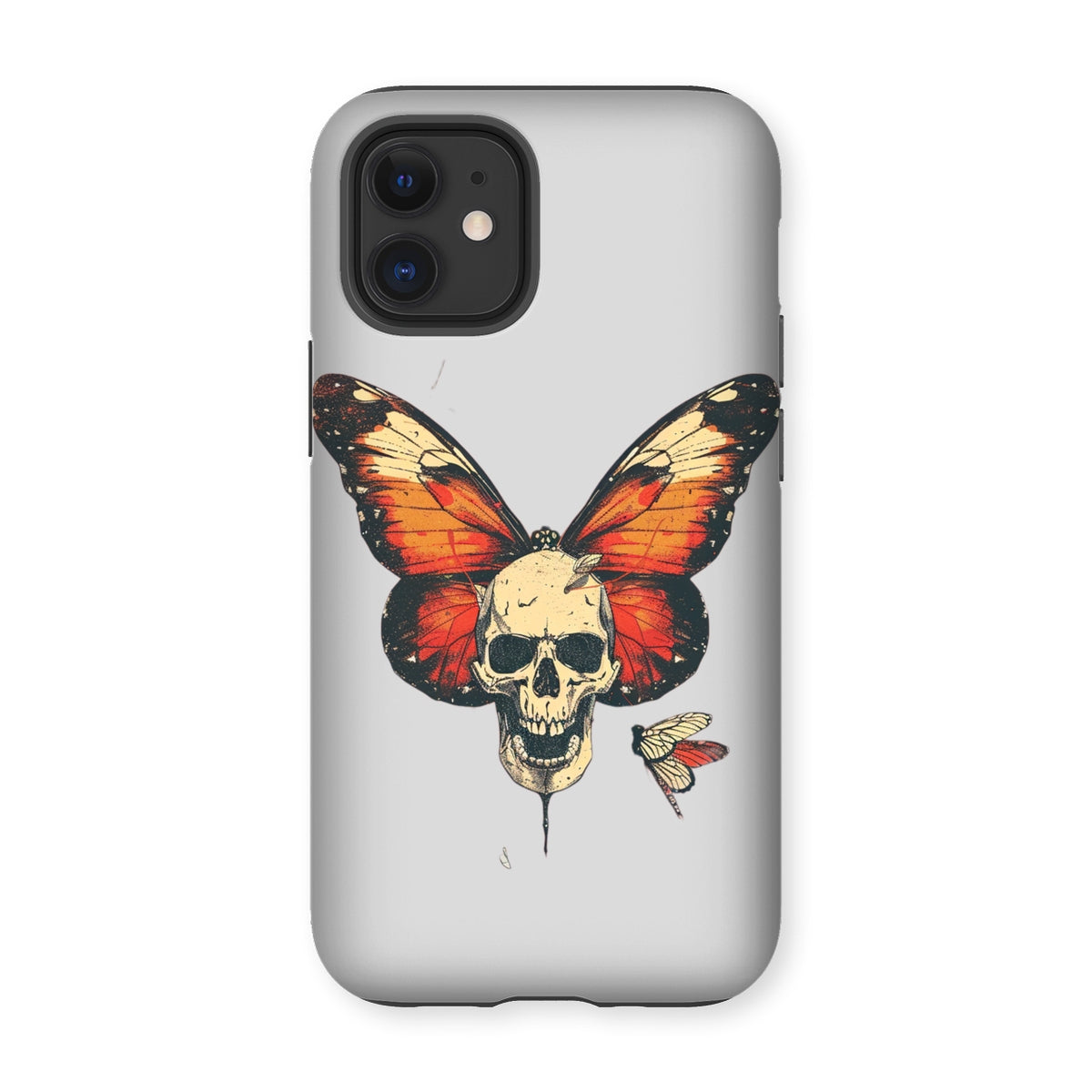 Butterfly With Skeleton Face Tough Phone Case Phone & Tablet Cases Prodigi iPhone 12 Mini Gloss 