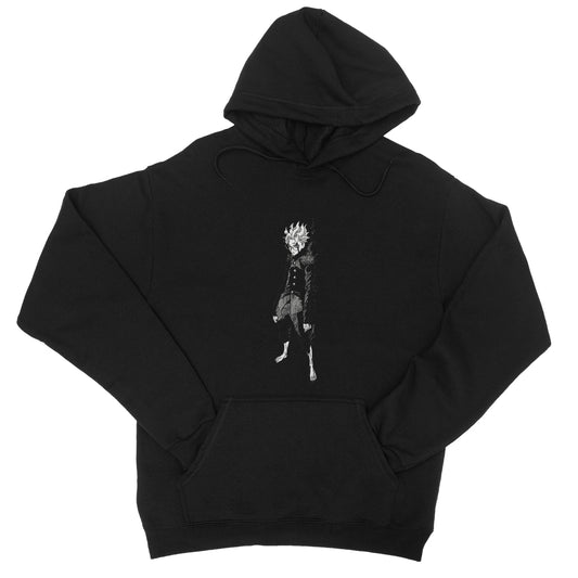 Dandadan: Turbo Granny Transformation Black & White College Hoodie Apparel Prodigi XS Jet Black