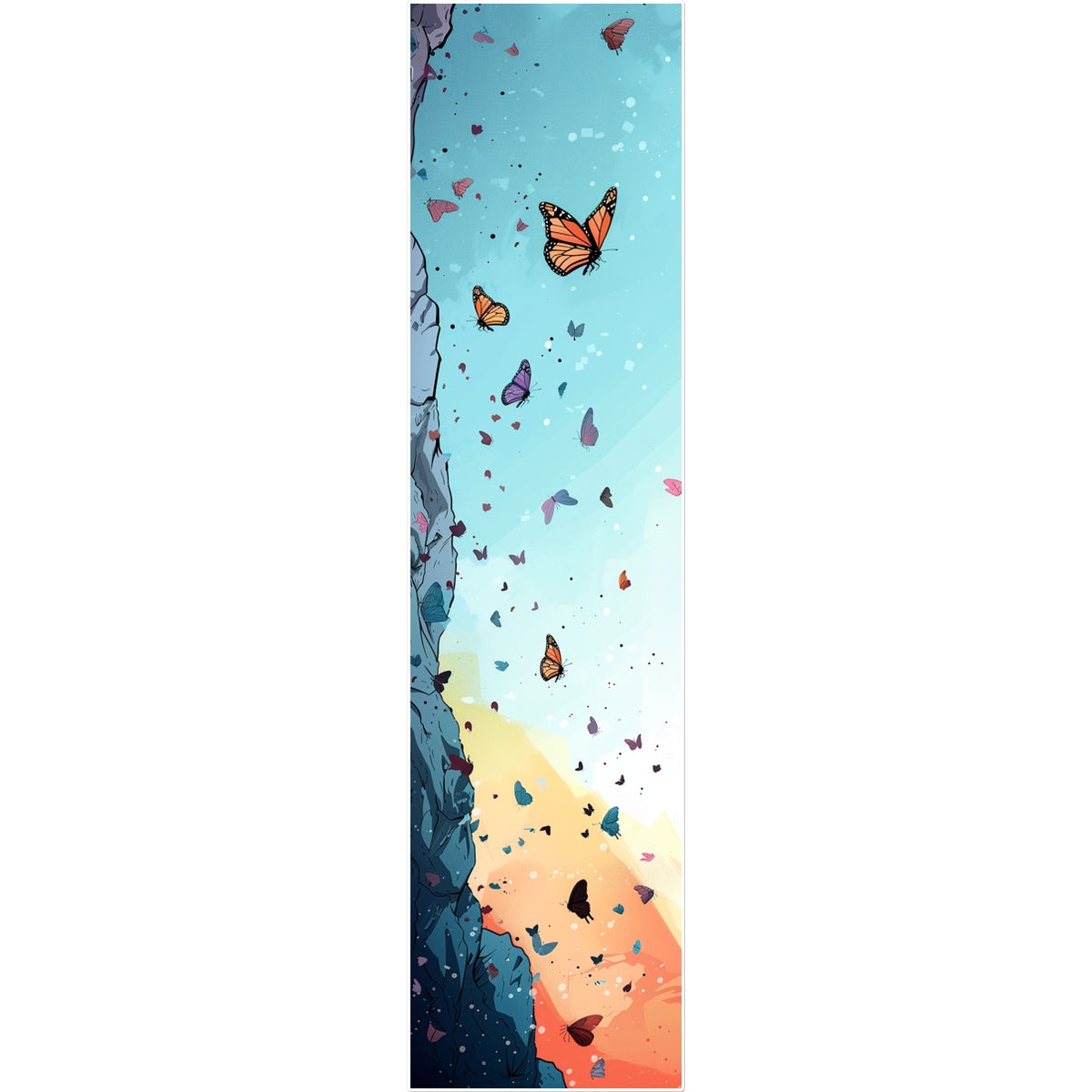 Hillside Hangout Vertical Art Strip Butterfly Tattoo (Temporary) Tattoos Prodigi 8"x8"  