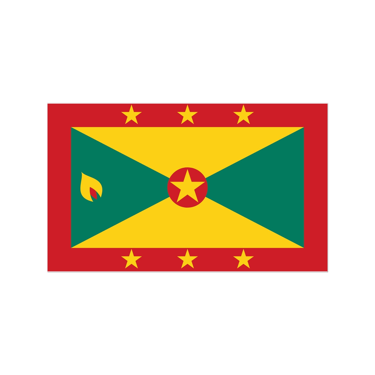 Grenada Flag Tattoo (Temporary) Tattoos Prodigi 3"x4"  