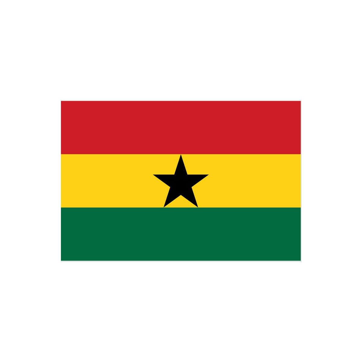 Ghana Flag Tattoo (Temporary) Tattoos Prodigi 4"x6"  