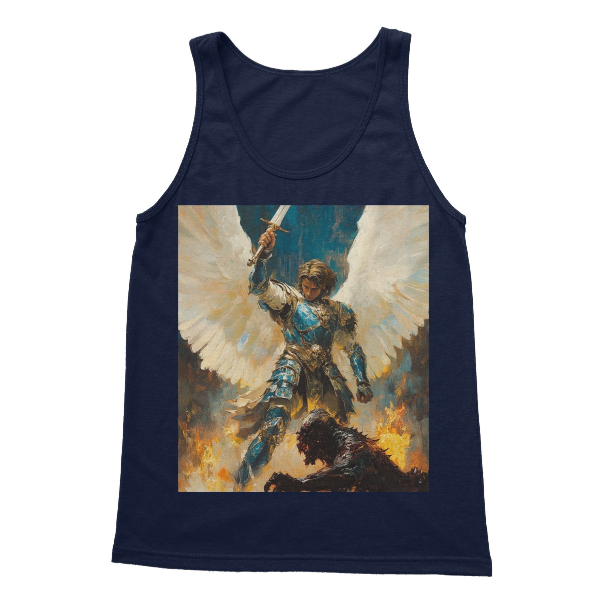 Angelic Defender Softstyle Tank Top Apparel Prodigi S Navy