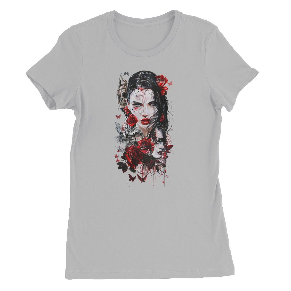 Lady of the Dead - Dia de los muertos - Halloween Women's Favourite T-Shirt Apparel Prodigi S Silver 