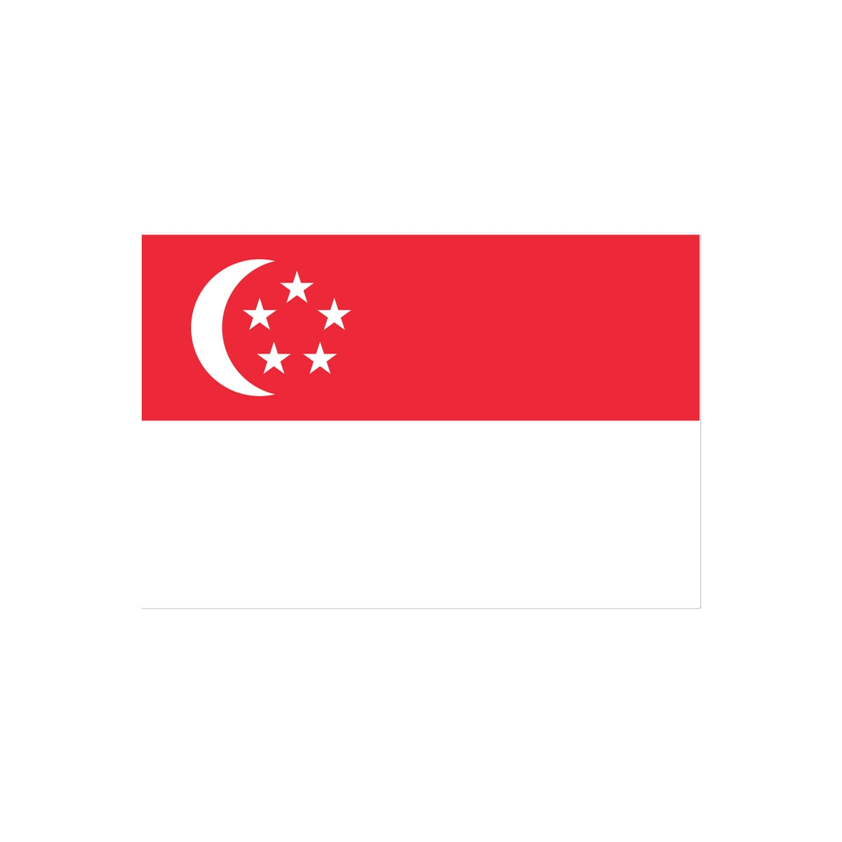 Singapore Flag Tattoo (Temporary) Tattoos Prodigi 4"x6"  