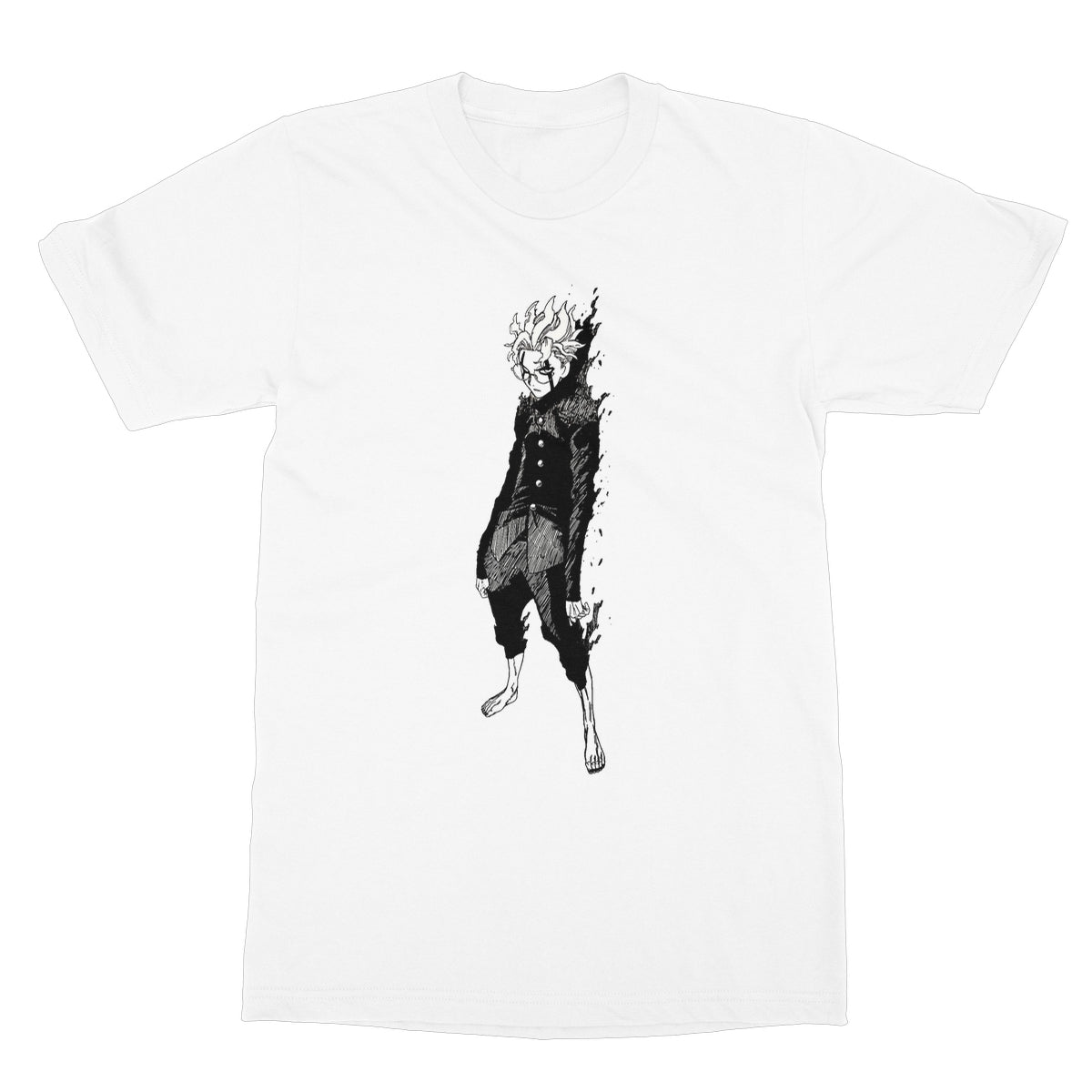 Dandadan: Turbo Granny Transformation Black & White Softstyle T-Shirt Apparel Prodigi S White