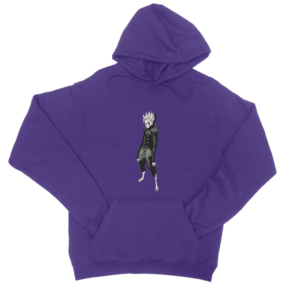 Dandadan: Turbo Granny Transformation Black & White College Hoodie Apparel Prodigi