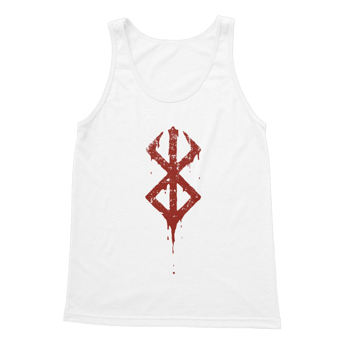 Red Blood Brand of Sacrifice - Berserk Softstyle Tank Top Apparel Prodigi S White 