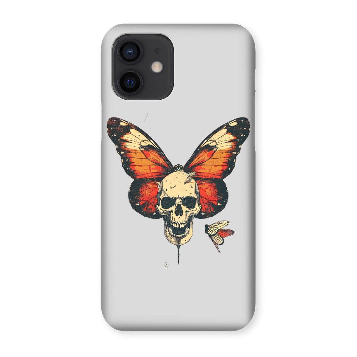 Butterfly With Skeleton Face Snap Phone Case Phone & Tablet Cases Prodigi iPhone 12 Gloss 