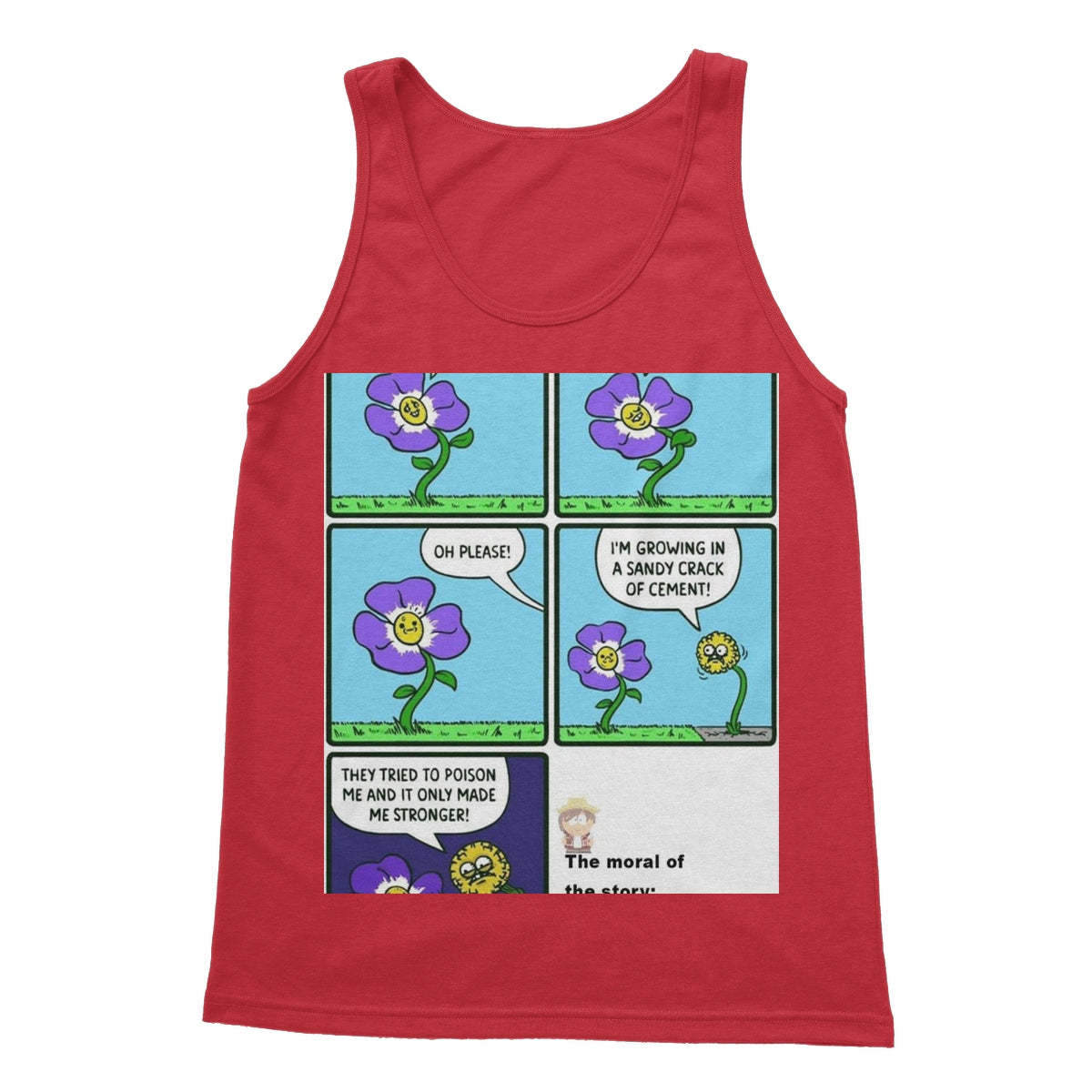 Be A Dandelion Meme Softstyle Tank Top Apparel Prodigi S Red