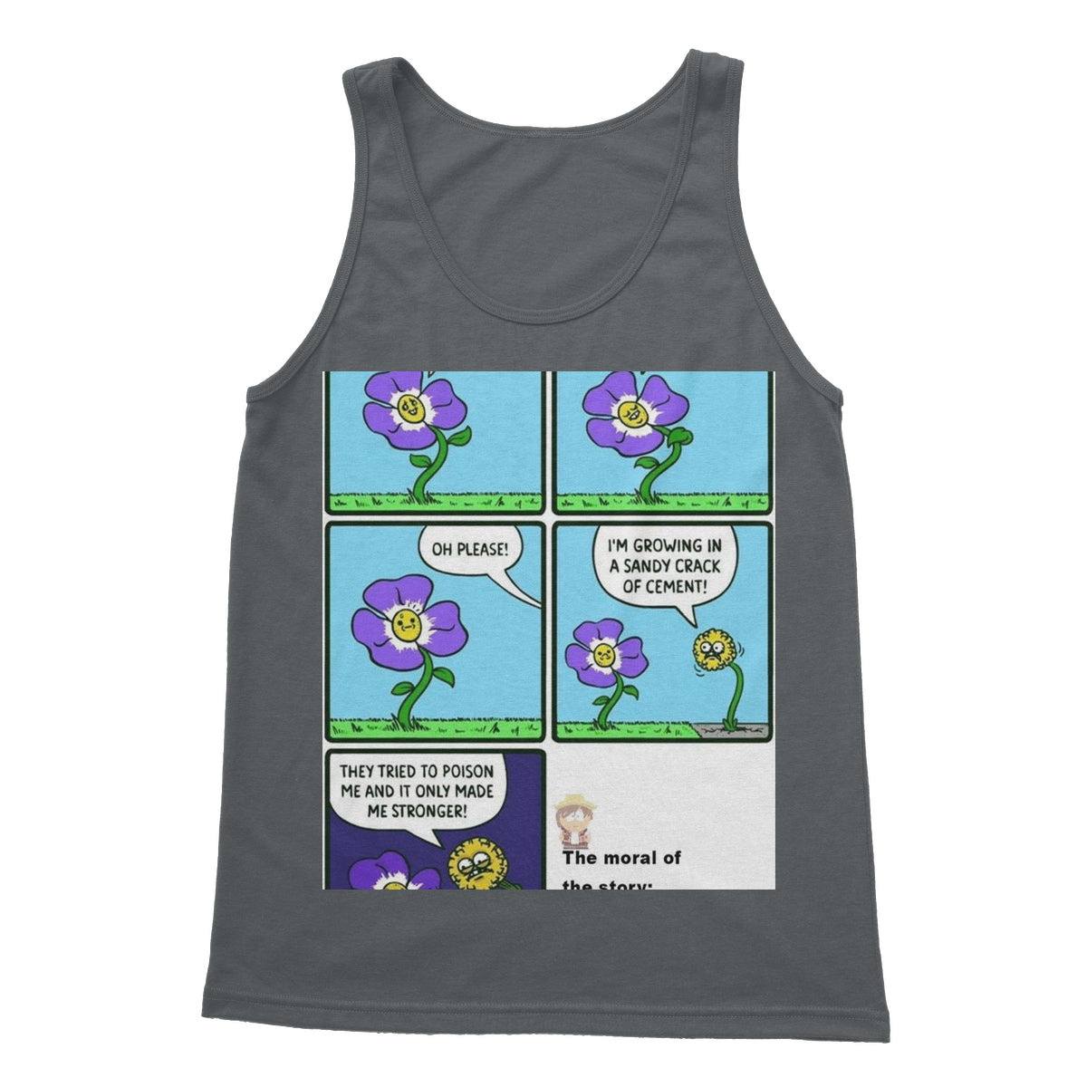 Be A Dandelion Meme Softstyle Tank Top Apparel Prodigi S Charcoal