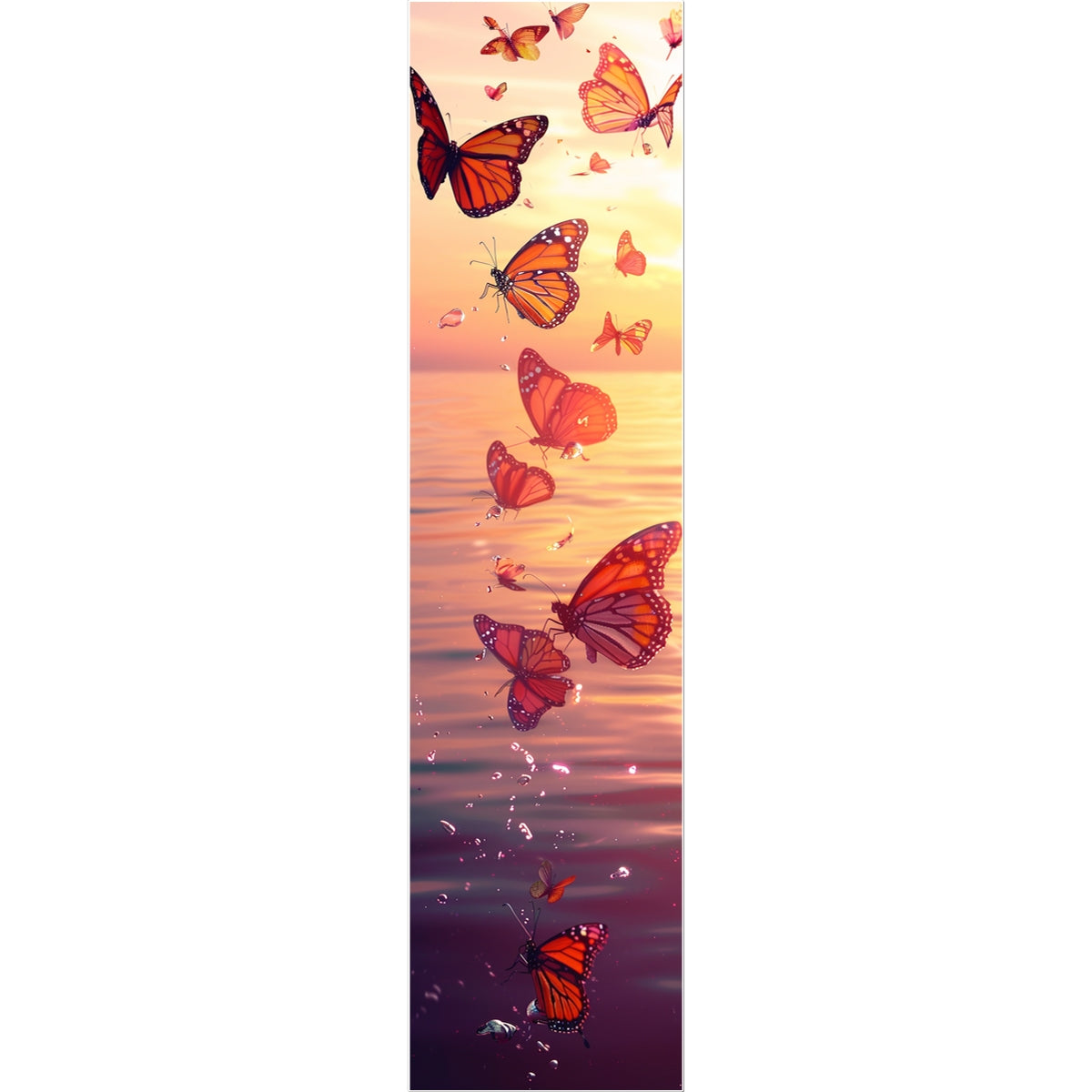 At The Water's Edge Vertical Art Strip Butterfly Tattoo (Temporary) Tattoos Prodigi 3"x4"  