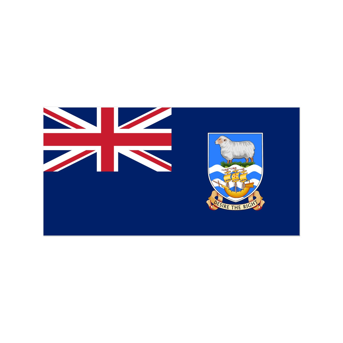 Falkland Islands Flag Tattoo (Temporary) Tattoos Prodigi 3"x4"  