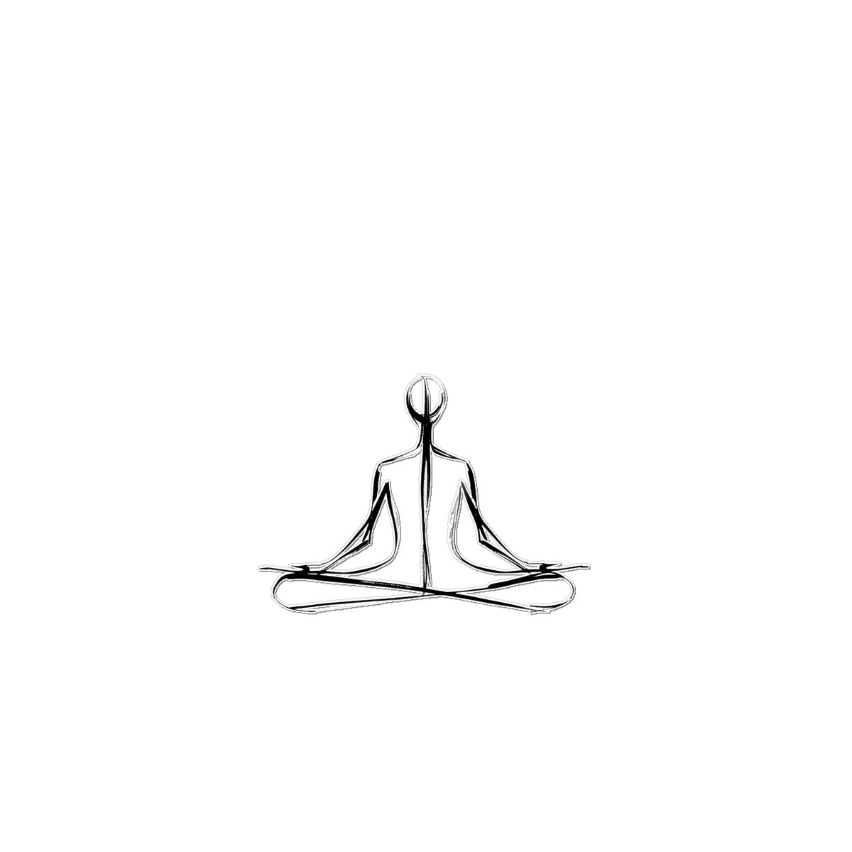 Yoga Meditation Pose Temporary Tattoo Tattoos Prodigi 2"x3"  