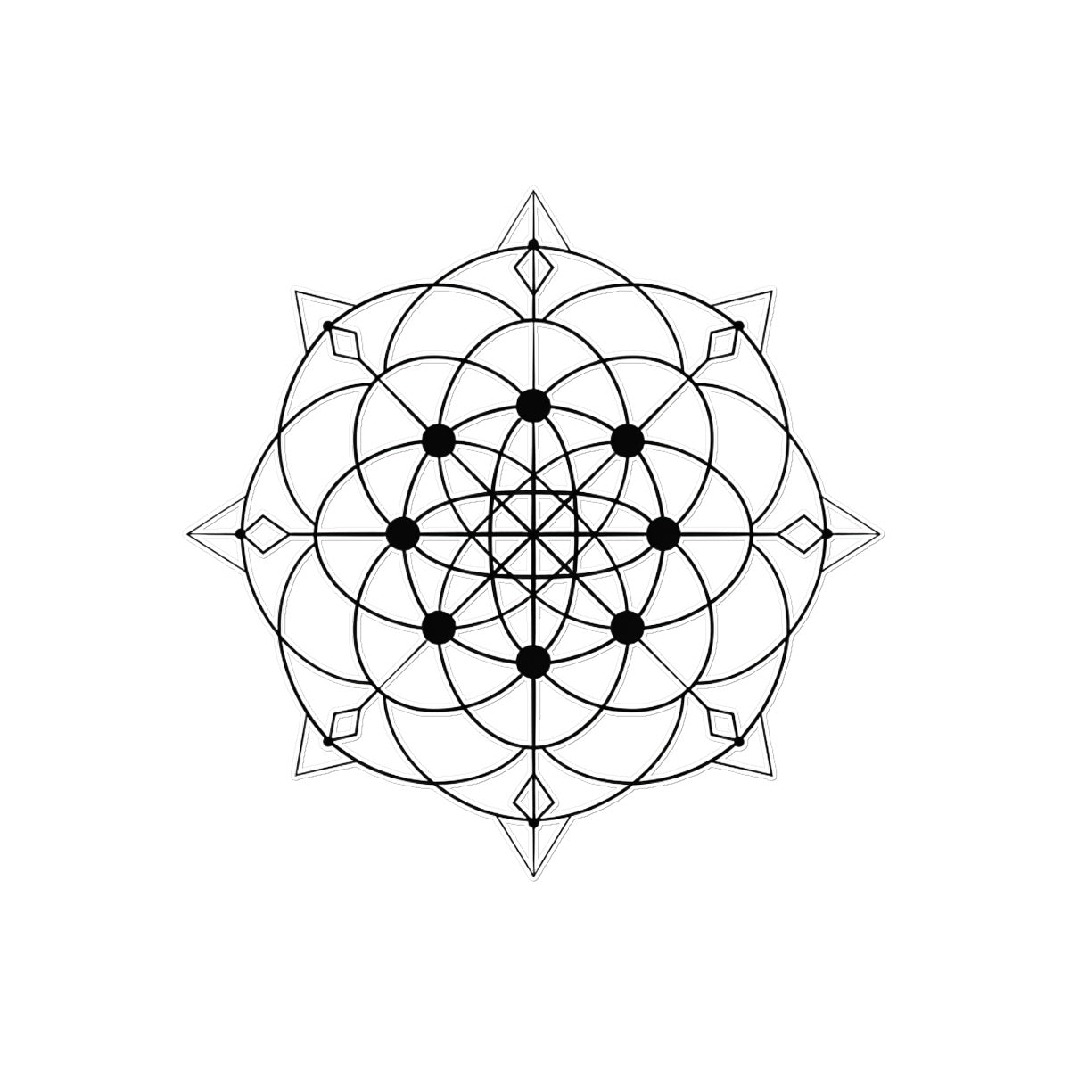 Sacred Geometry Temporary Tattoo Tattoos Prodigi 12"x12"  