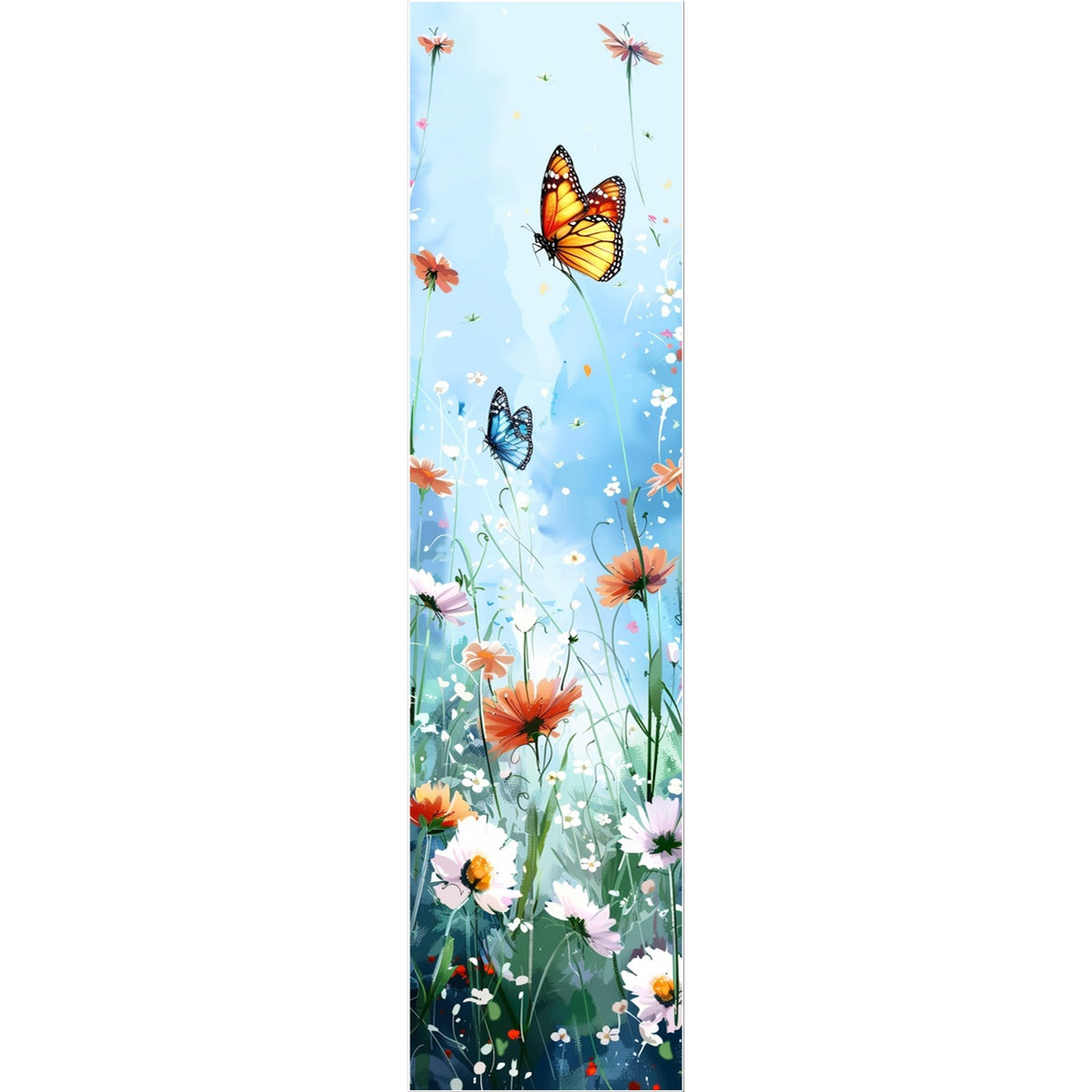 Flower Field Art Strip Butterfly Tattoo Tattoos Prodigi 3"x4"  