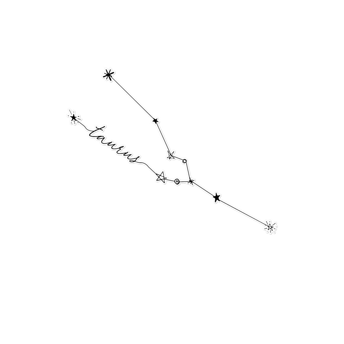 Taurus Constellation Temporary Tattoo Tattoos Prodigi 8"x8"  