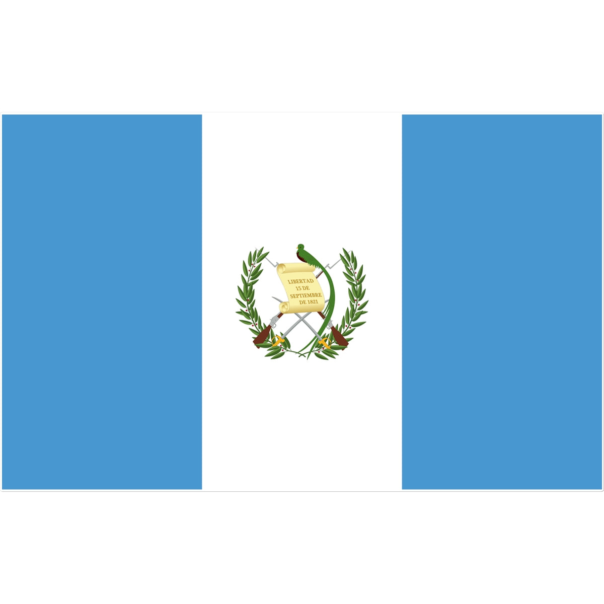 Guatemala Flag Tattoo (Temporary) Tattoos Prodigi 8"x8"  