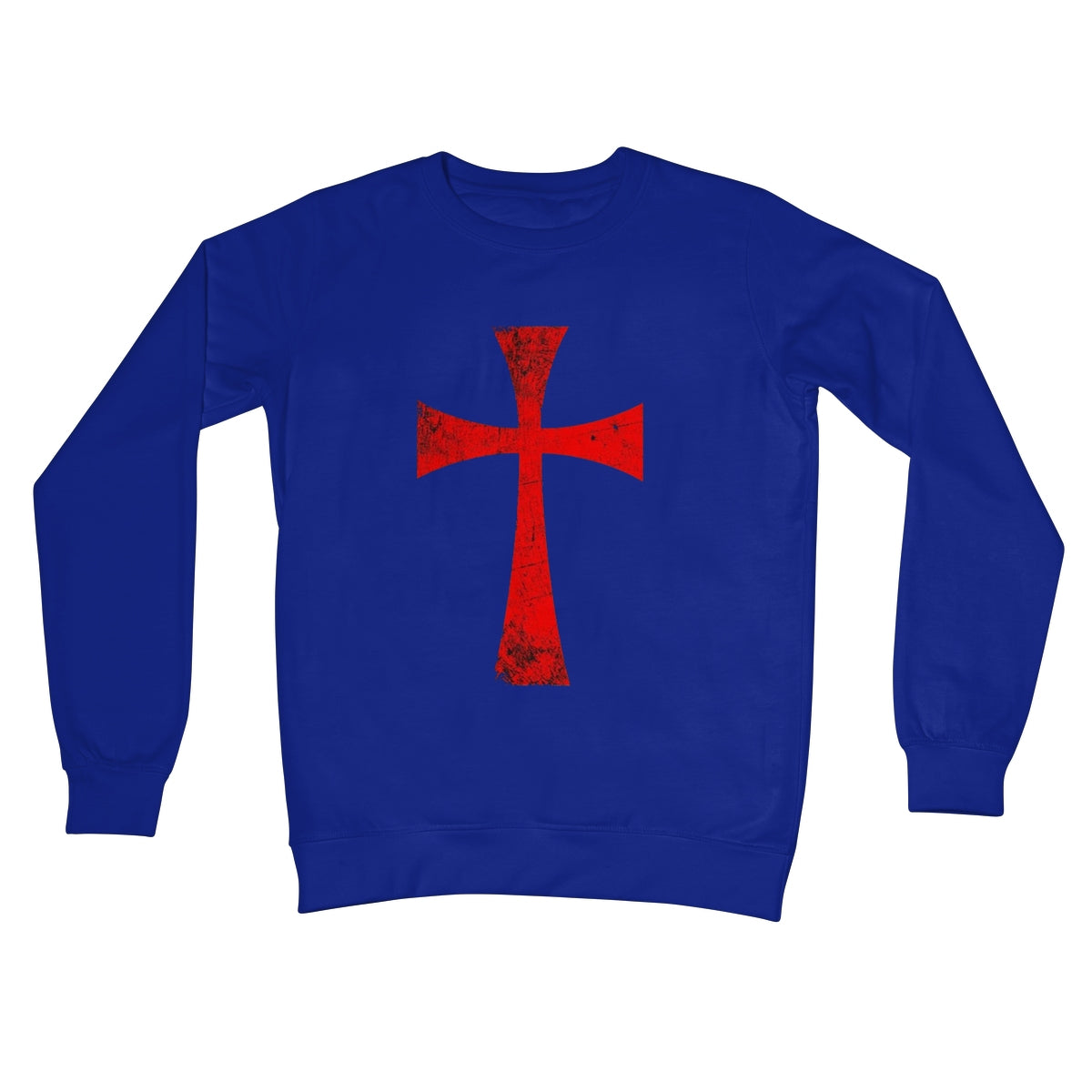 Christ Crusader Cross Crew Neck Sweatshirt Apparel Prodigi S Royal