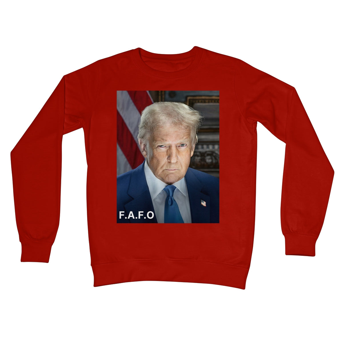 DONALD TRUMP - FAFO Crew Neck Sweatshirt Apparel Prodigi S Fire Red