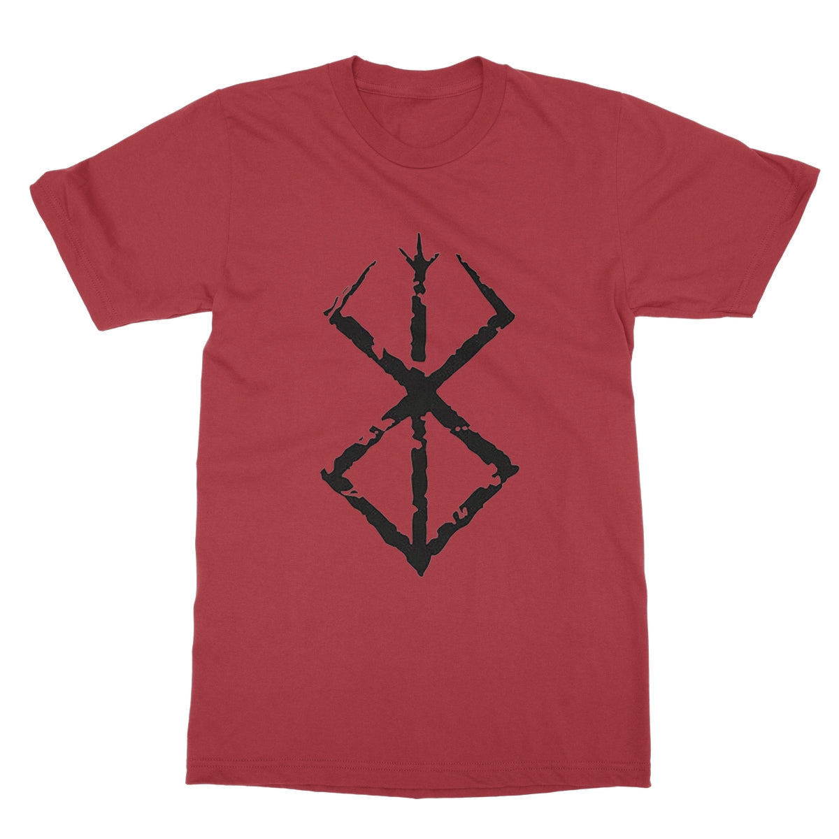 Black Berserk Brand of Sacrifice Softstyle T-Shirt Apparel Prodigi S Cherry Red 