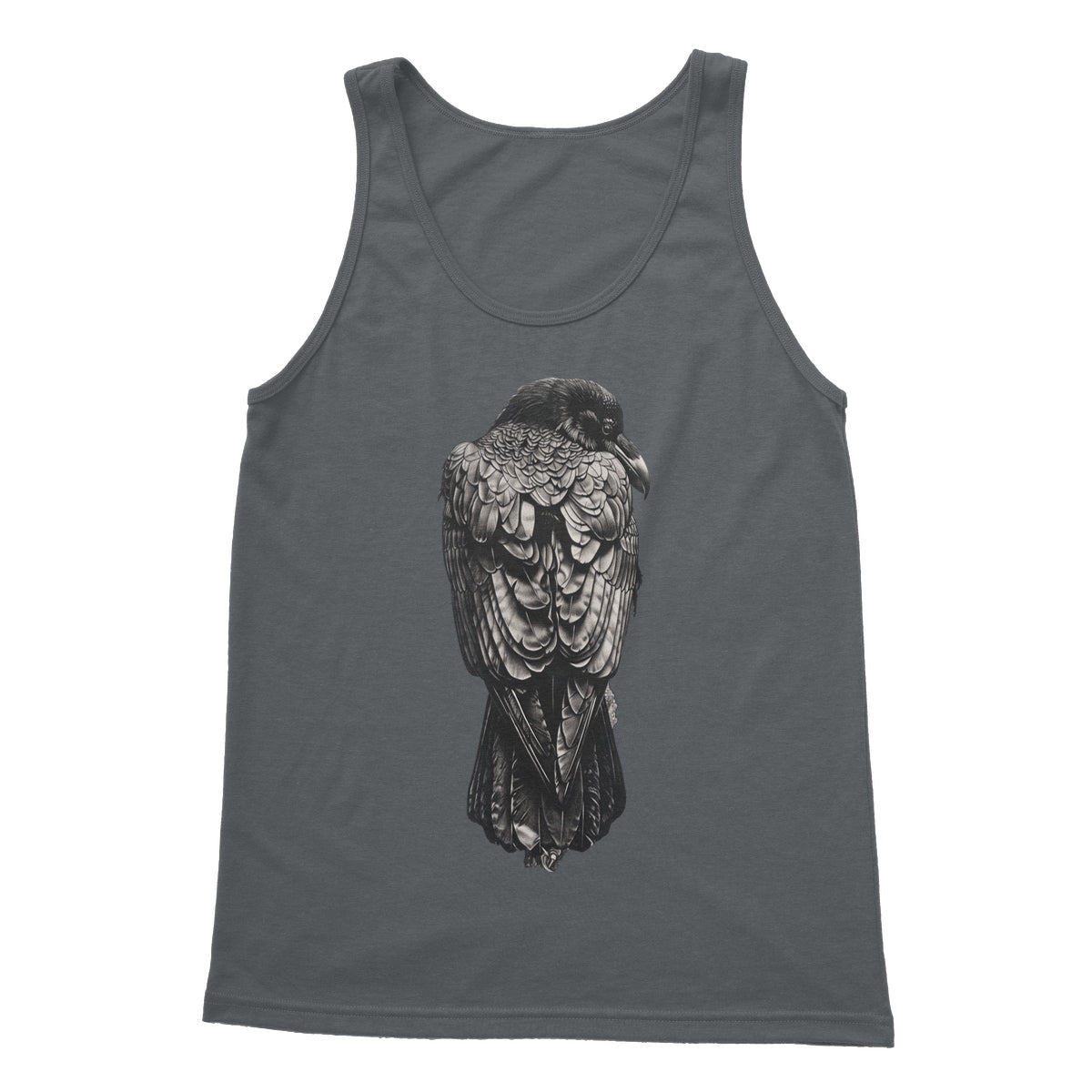 The Designation of The Raven Softstyle Tank Top Apparel Prodigi S Charcoal 