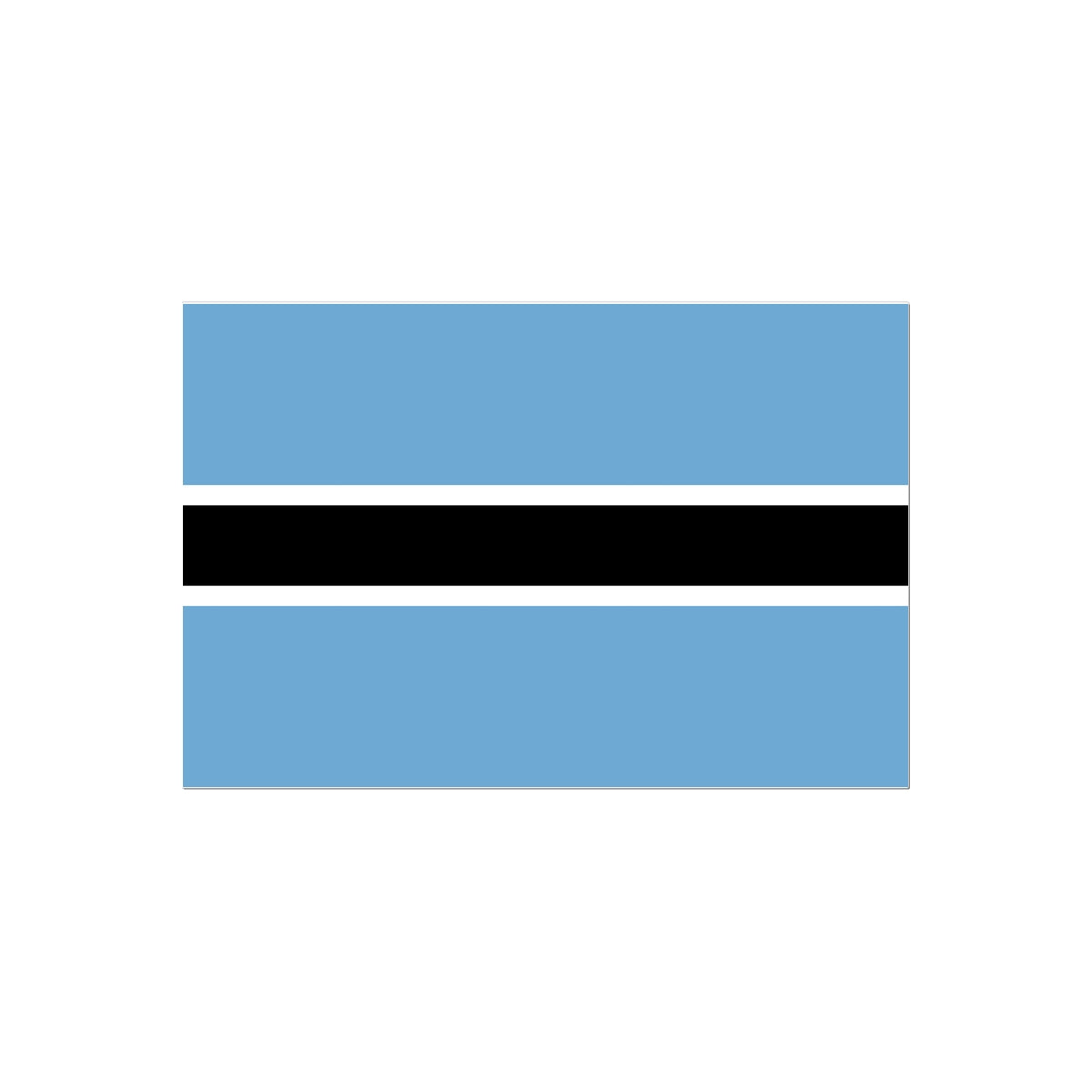 Botswana Flag Tattoo (Temporary) Tattoos Prodigi 2"x3"  