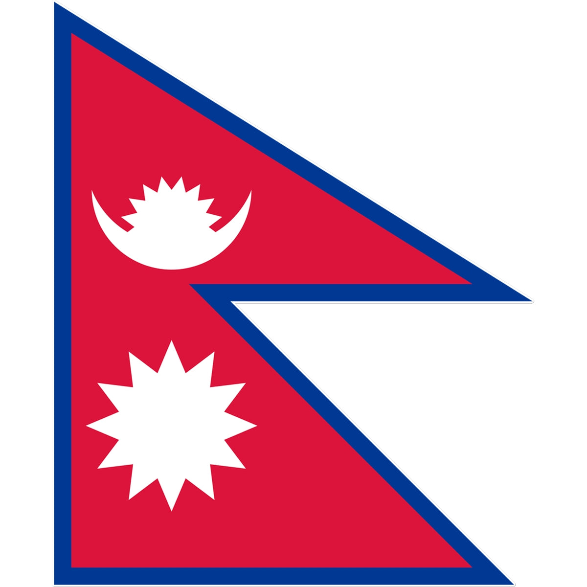 Nepal Flag Tattoo (Temporary) Tattoos Prodigi 12"x12"  