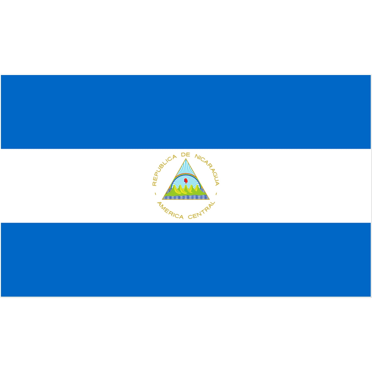 Nicaragua Flag Tattoo (Temporary) Tattoos Prodigi 12"x12"  