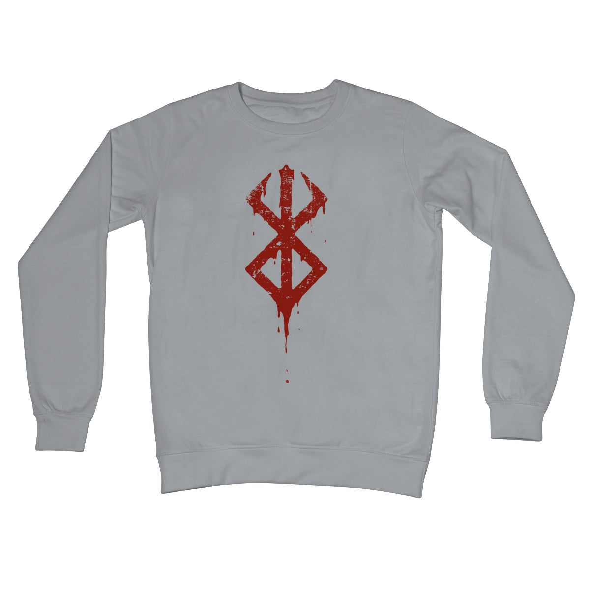 Red Blood Brand of Sacrifice - Berserk Crew Neck Sweatshirt Apparel Prodigi S Steel Grey 