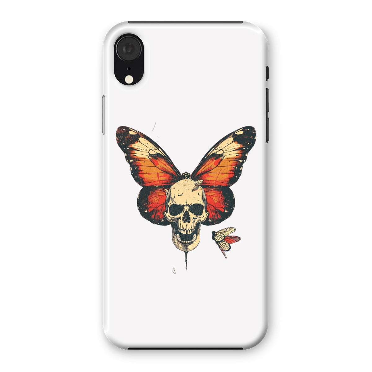 Butterfly With Skeleton Face Snap Phone Case Phone & Tablet Cases Prodigi iPhone XR Gloss 