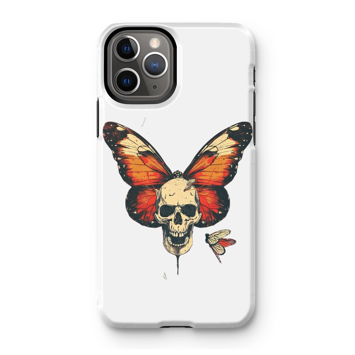 Butterfly With Skeleton Face Tough Phone Case Phone & Tablet Cases Prodigi iPhone 11 Pro Gloss 