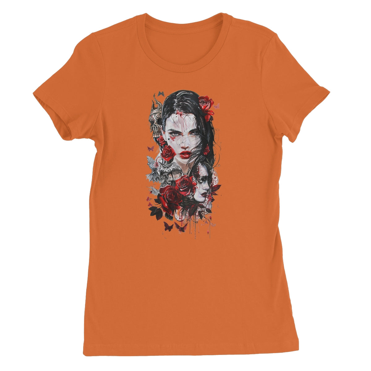 Lady of the Dead - Dia de los muertos - Halloween Women's Favourite T-Shirt Apparel Prodigi S Orange 