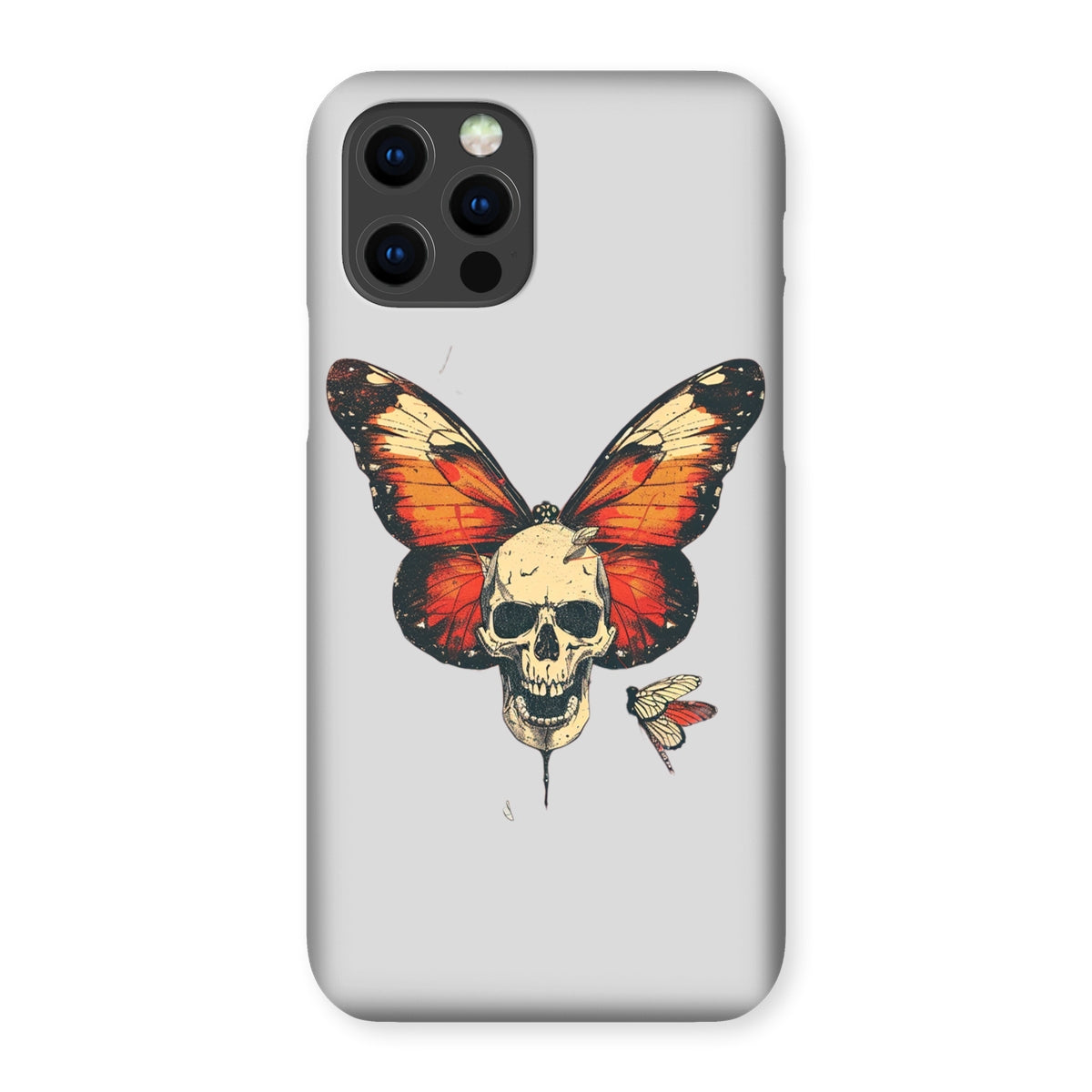 Butterfly With Skeleton Face Snap Phone Case Phone & Tablet Cases Prodigi iPhone 12 Pro Gloss 