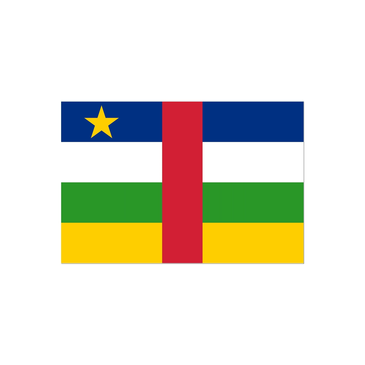 Central African Republic  Flag Tattoo (Temporary) Tattoos Prodigi 2"x3"  