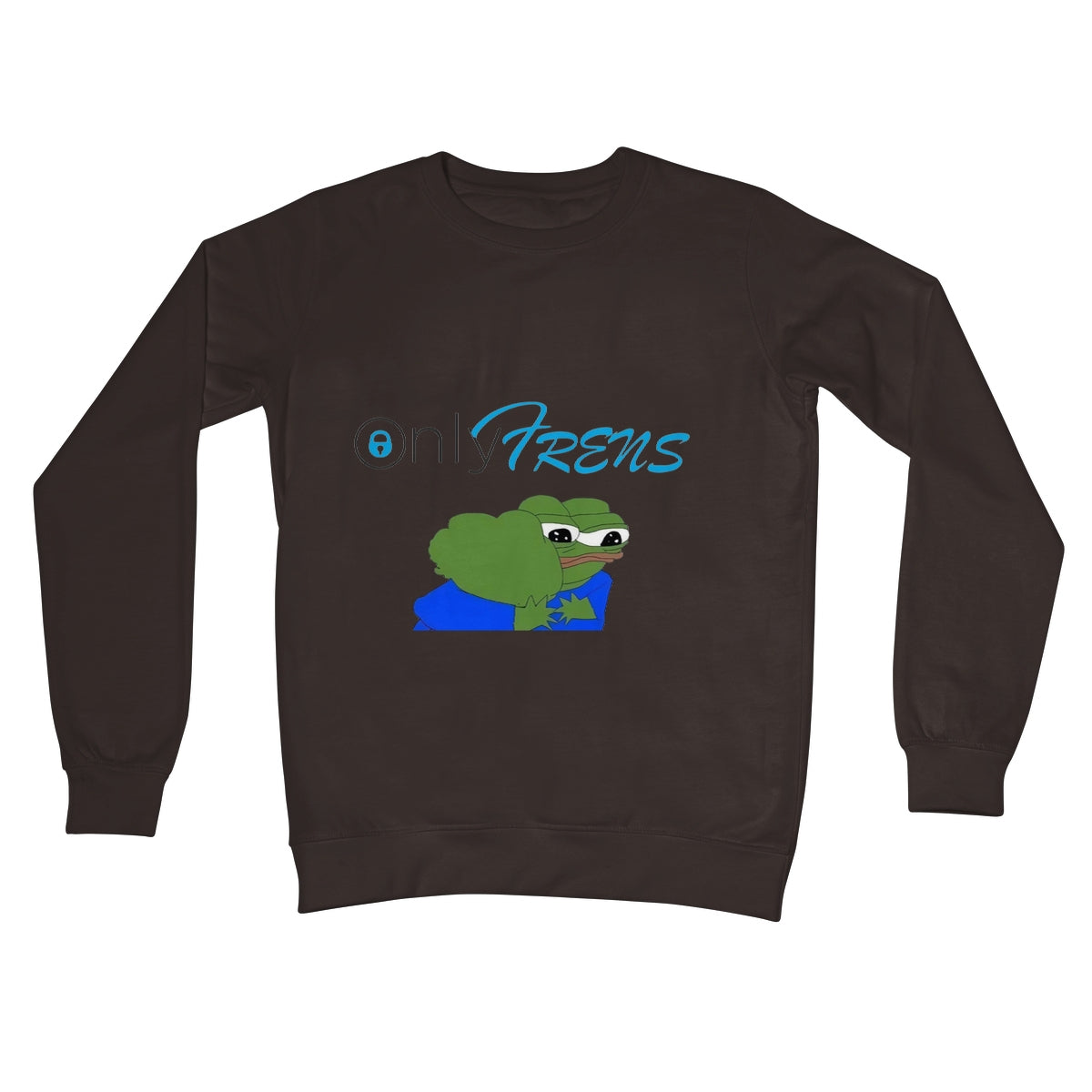 ONLY FRENS - GM PEPE FROG Crew Neck Sweatshirt Apparel Prodigi