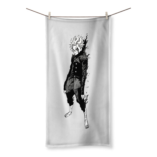 Dandadan: Turbo Granny Transformation Black & White Towel Homeware Prodigi 19.7"x39.4"