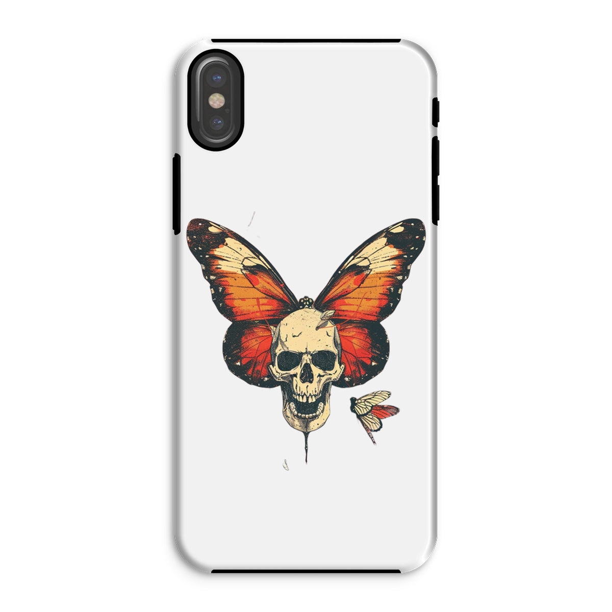 Butterfly With Skeleton Face Tough Phone Case Phone & Tablet Cases Prodigi iPhone XS Gloss 