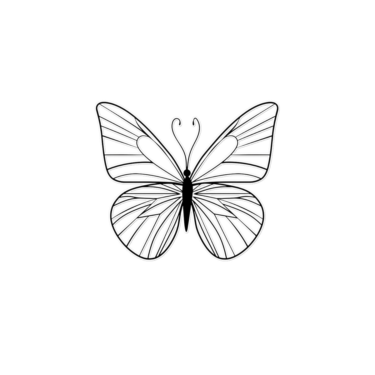 Simple Sketch Butterfly Tattoo (Temporary) Tattoos Prodigi 12"x12"  