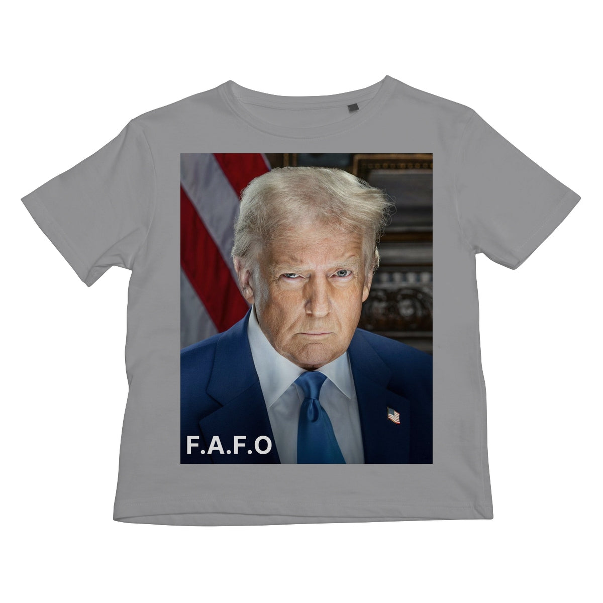 DONALD TRUMP - FAFO Kids T-Shirt Apparel Prodigi XS Sport Grey