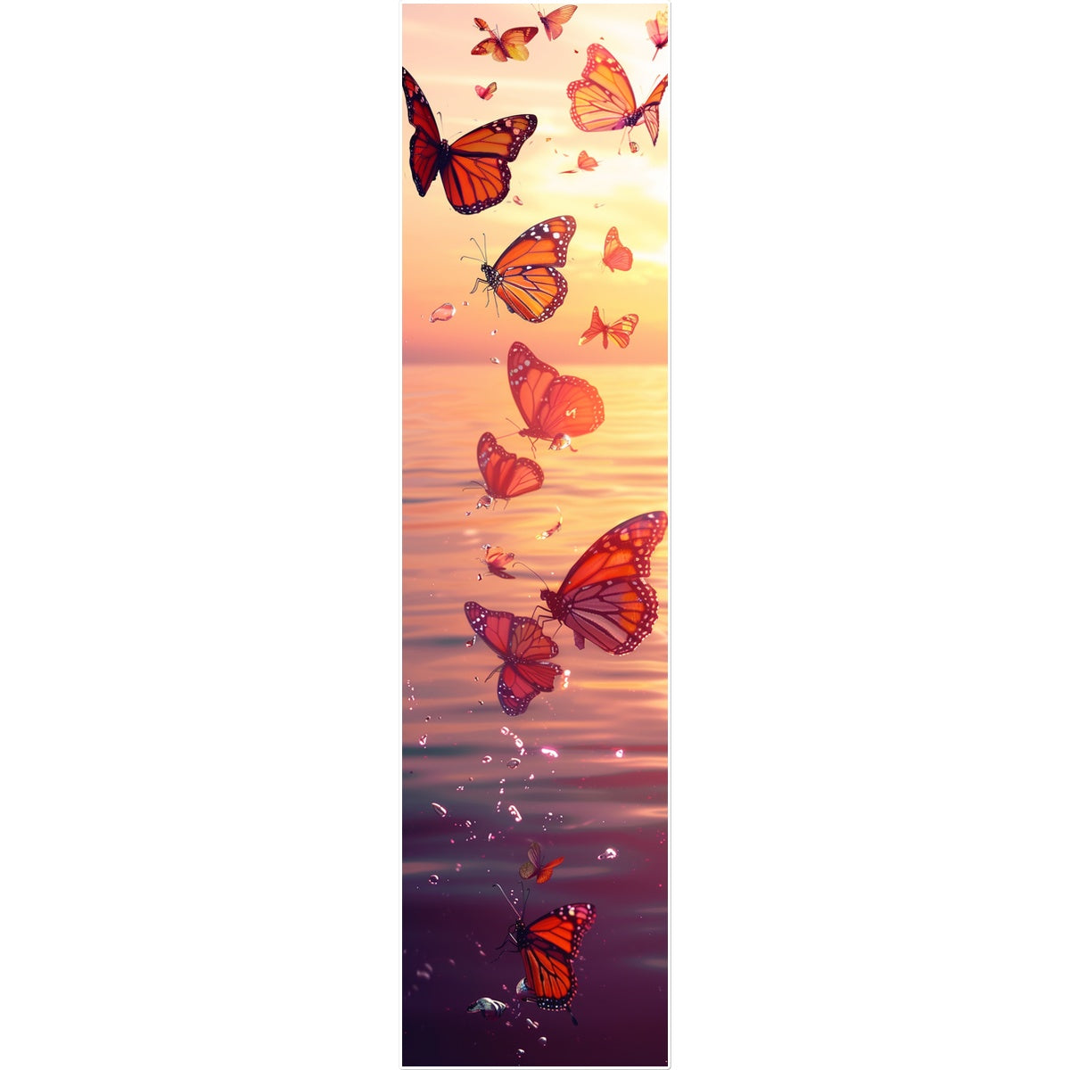 At The Water's Edge Vertical Art Strip Butterfly Tattoo (Temporary) Tattoos Prodigi 8"x8"  