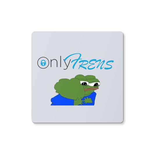 ONLY FRENS - GM PEPE FROG Coaster Homeware Prodigi Single Coaster