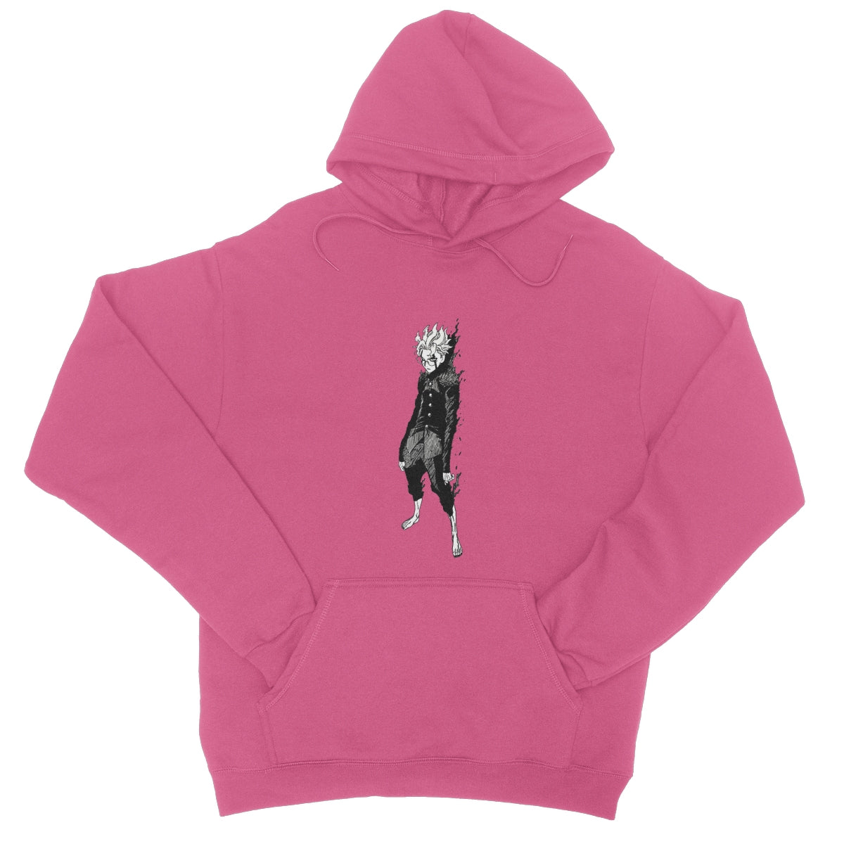 Dandadan: Turbo Granny Transformation Black & White College Hoodie Apparel Prodigi