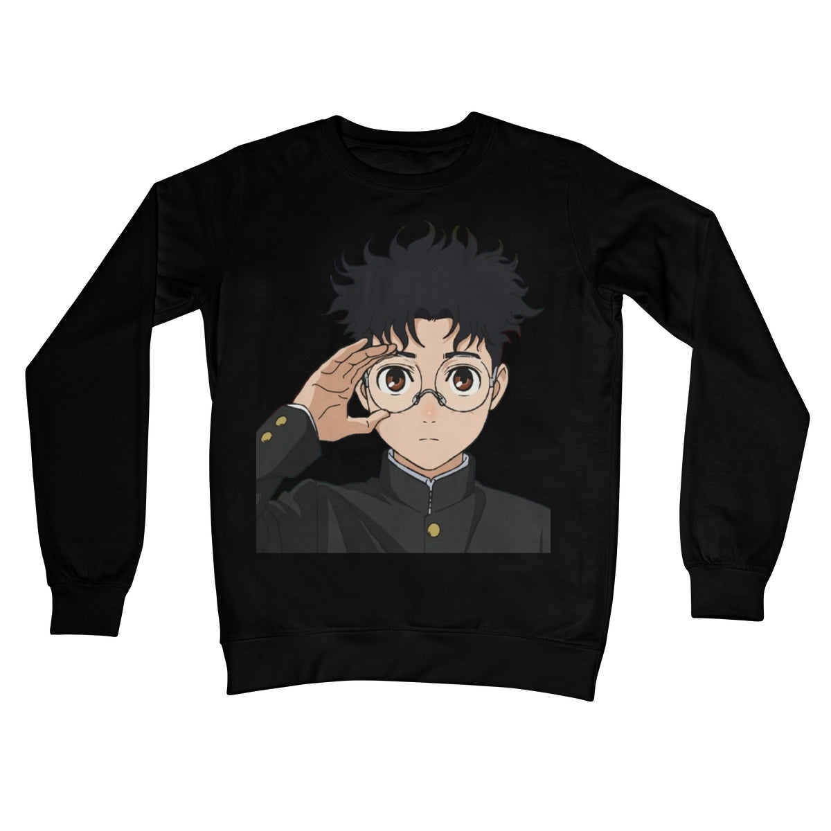 Dandadan: Okarun Crew Neck Sweatshirt Apparel Prodigi S Jet Black