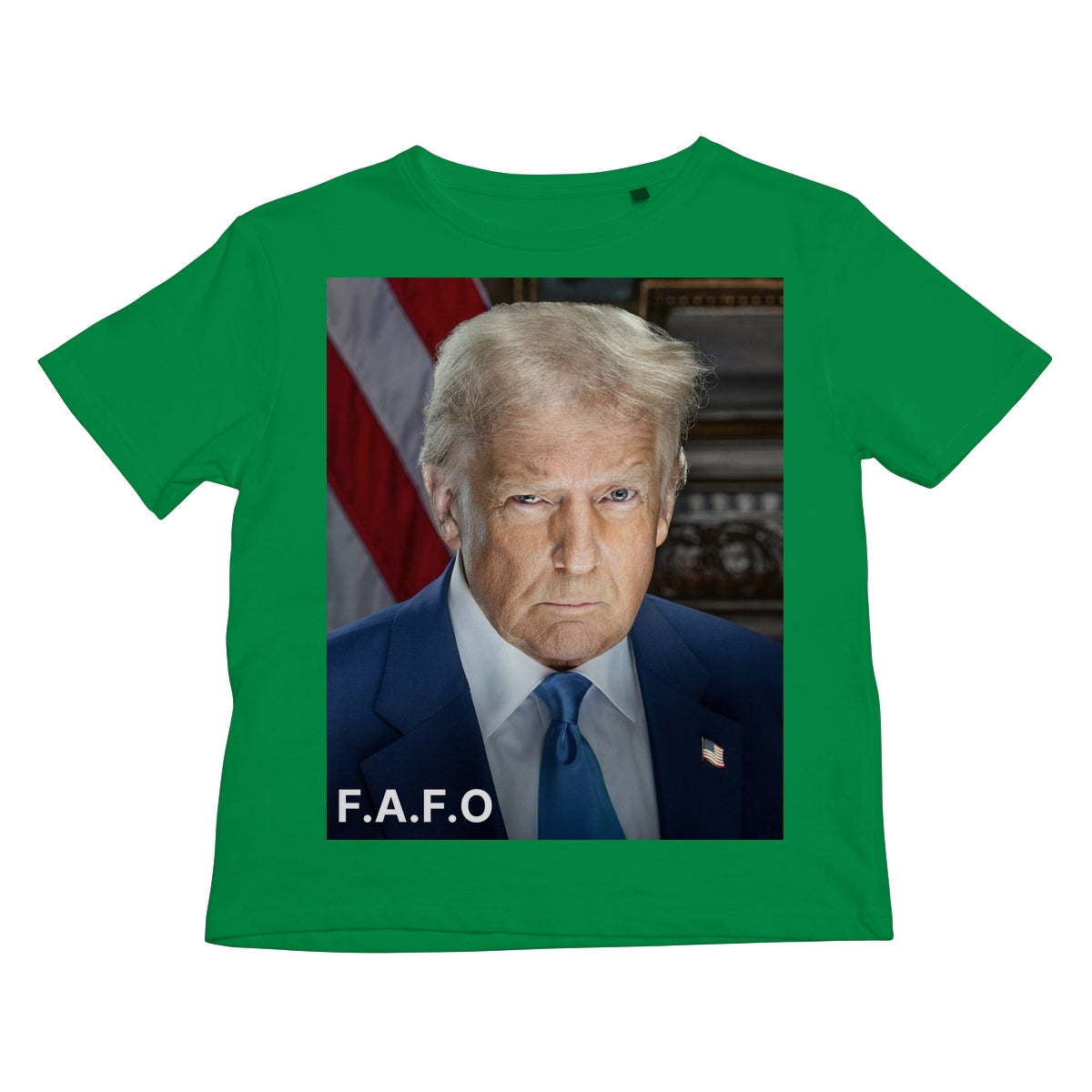 DONALD TRUMP - FAFO Kids T-Shirt Apparel Prodigi XS Irish Green