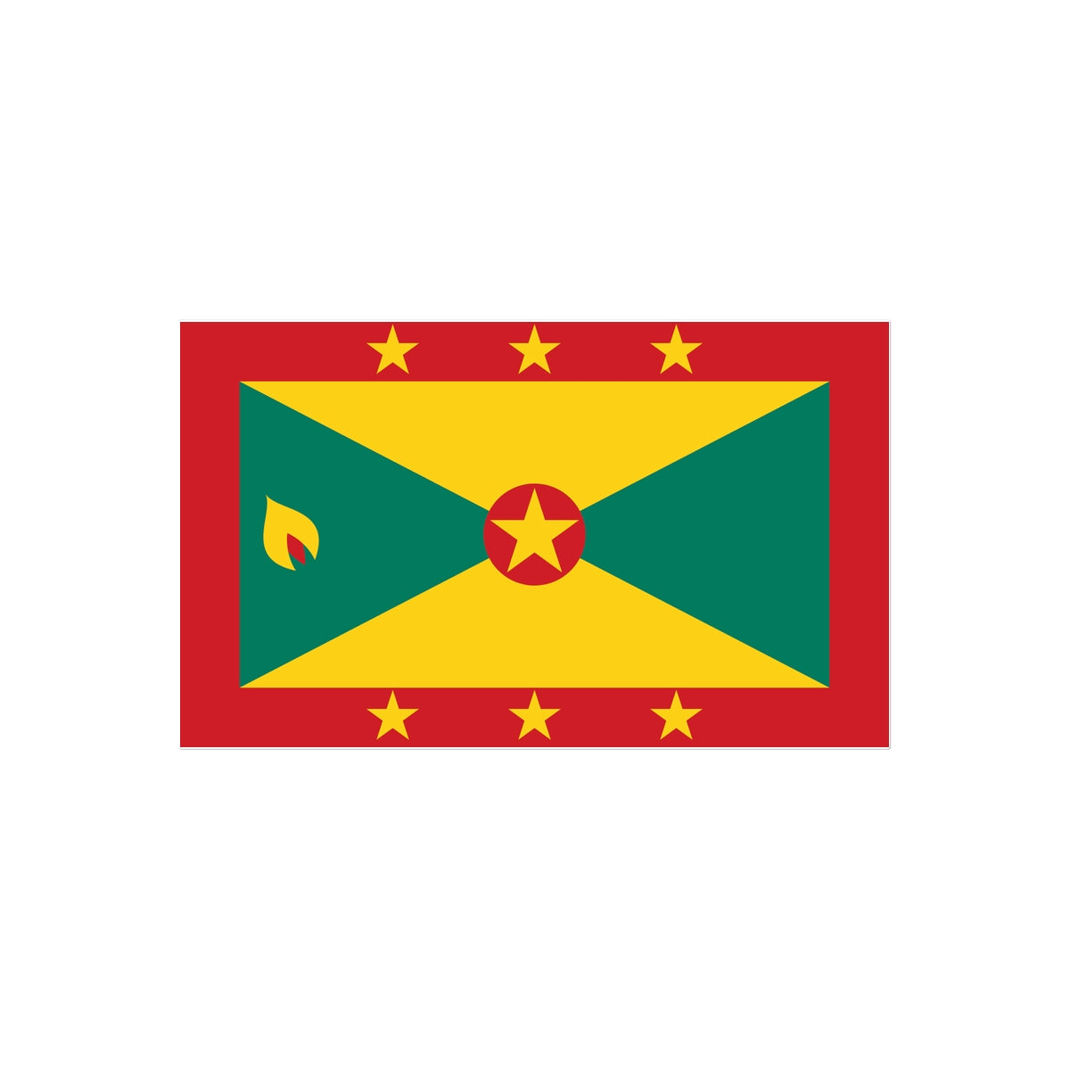 Grenada Flag Tattoo (Temporary) Tattoos Prodigi 4"x6"  