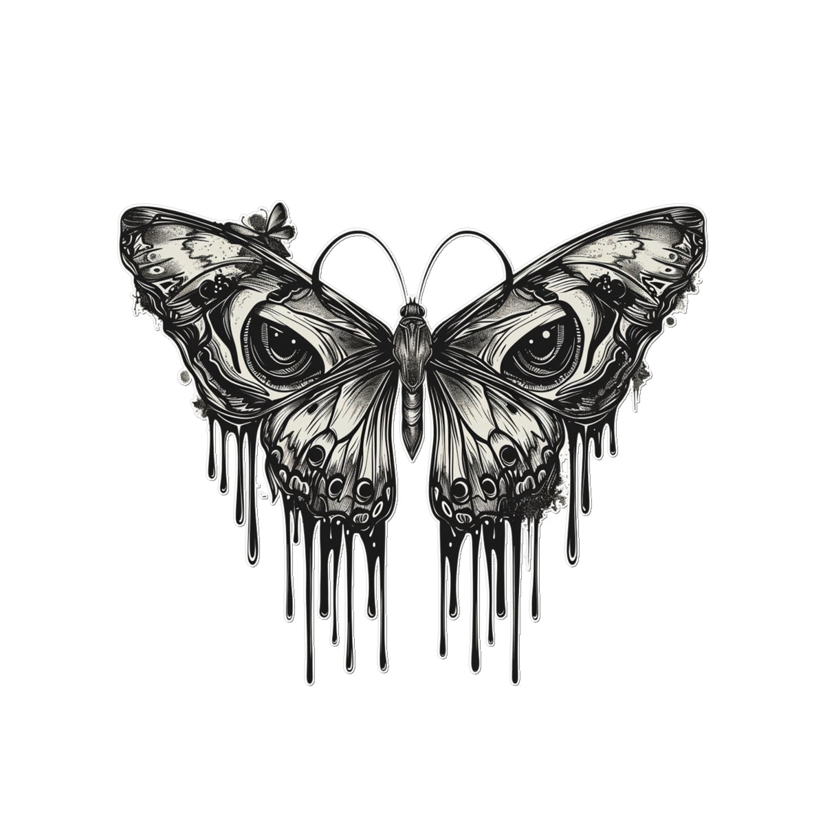 Rorschach Butterfly Tattoo (Temporary) Tattoos Prodigi 3"x4"  