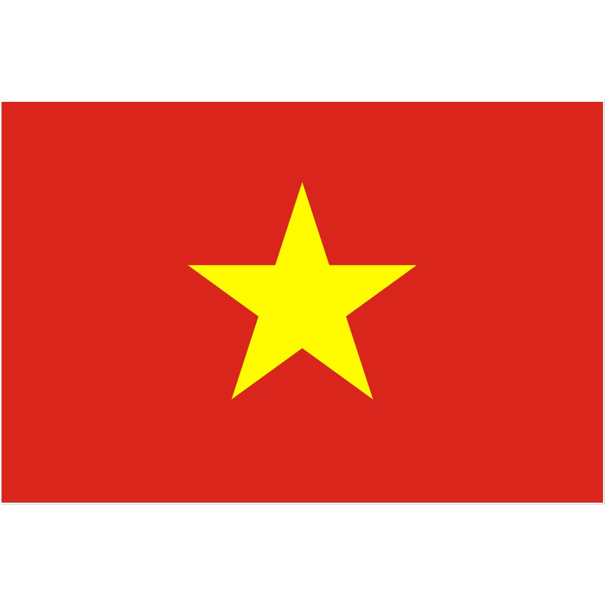 Vietnam Flag Tattoo (Temporary) Tattoos Prodigi 12"x12"  