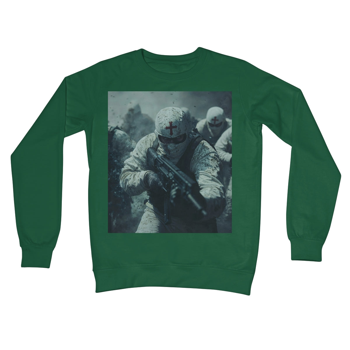 GODS Super Soldiers Crew Neck Sweatshirt Apparel Prodigi S Bottle Green