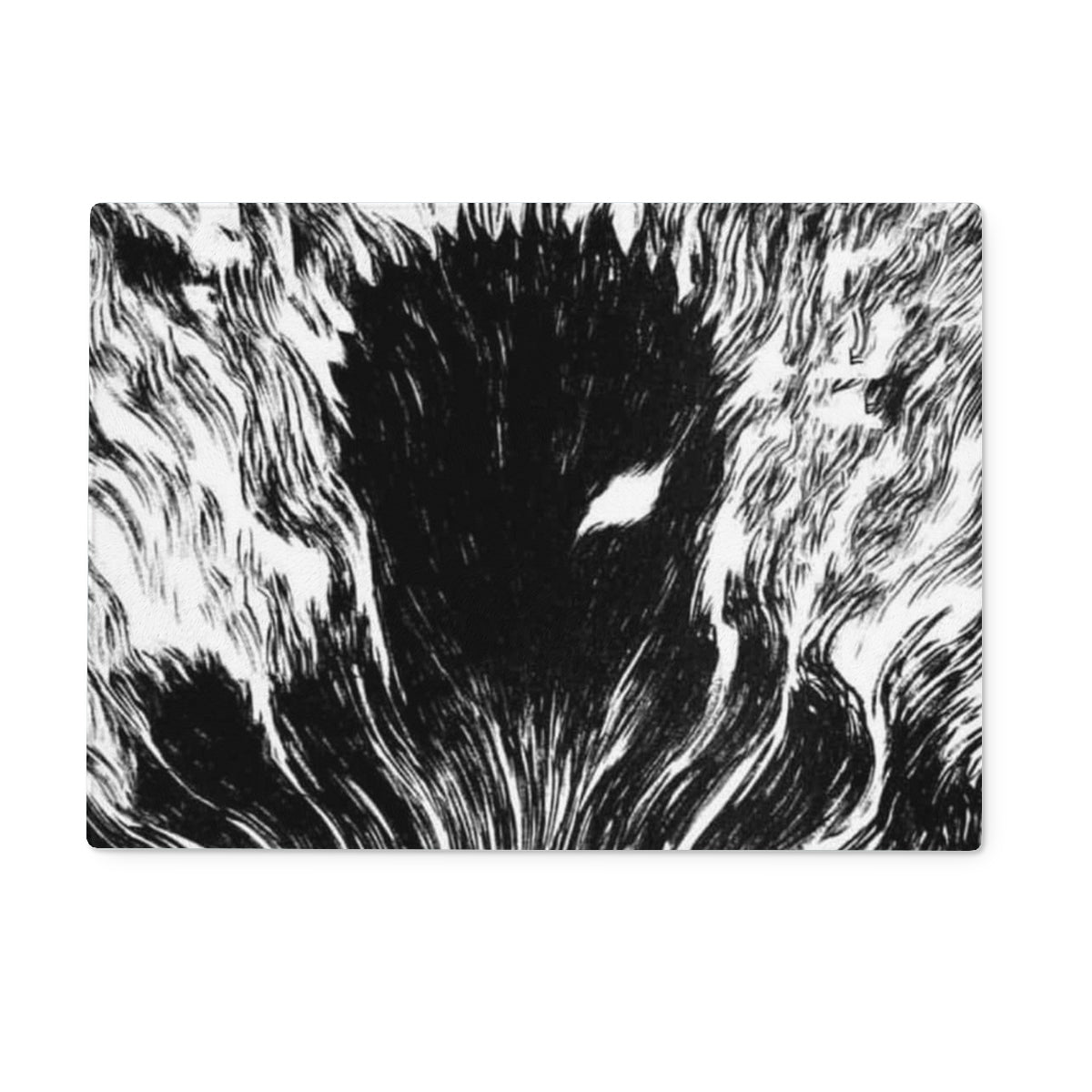 Berserk: Gut's Inner Rage Glass Chopping Board Homeware Prodigi 15"x11" Rectangular